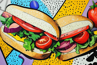 draw amazing food illustration roy lichtenstein style