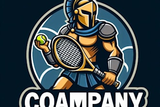do make spartan trojan tennis sports mascot design with company