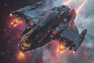do a spaceship, sci fi vehicle illustration and sci fi art