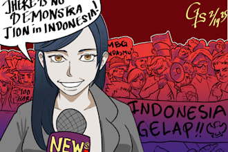 draw social politic caricature