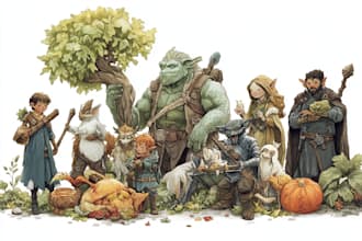 make a fantasy, dnd character art and character illustration