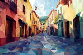 do polygonal art low poly illustration