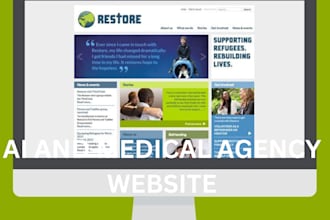 design, redesign, clone, build, rebuild medical agency website using wordpress