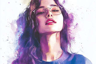 draw portrait illustration watercolor