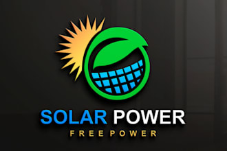 design solar panel, electrical, power, energy solar logo