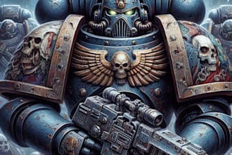 draw a favorite space marine 40k warhammer art