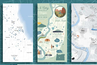 draw a vector map 2d 3d isometric event map recreate map illustrations