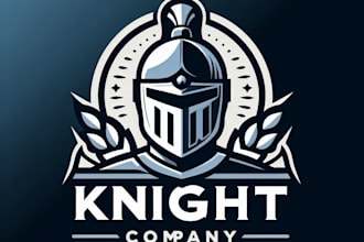 do knight helmet mascot logo a sleek and modern with design