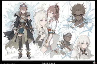 design concept art of a character, environment or object