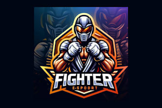 do high quality fighter mascot logo with unlimited revisions