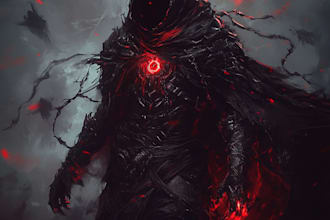 make character illustrations for dark horror and fantasy