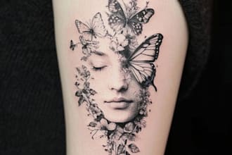 do  a custom tattoo design as a tattoo artist