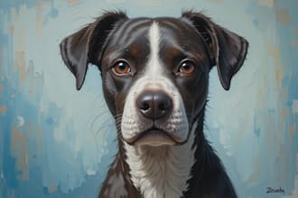 do oil painting on canvas acrylic painting of portrait, pet, realistic