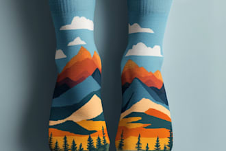 make sublimation unique socks design and shoes design