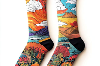 draw custom and unique socks design