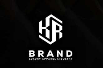 design sports, fitness, monogram and clothing brand logo