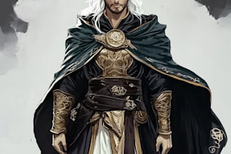 do create fantasy character design use d and d, illustration