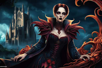 fantasy horror character illustration