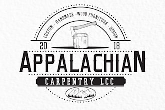 design a unique wood, carpentry, and woodworking logo