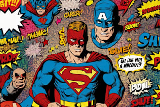 draw comic superhero pop art portraits