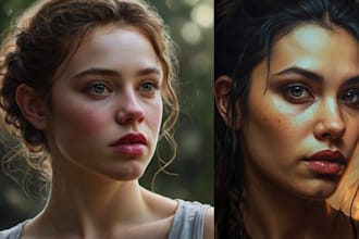 paint a realistic or fantasy portrait