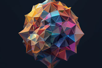 draw geometric and polygonal low poly vector illustrations