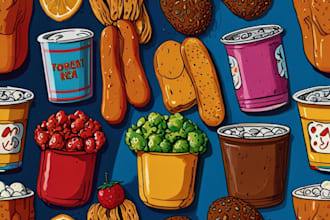 design food pop art of your food pop art