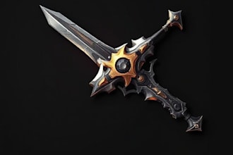 create weapon design and illustration