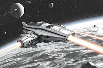 draw sci fi art and spaceship design