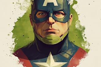 draw your portrait in a marvel character