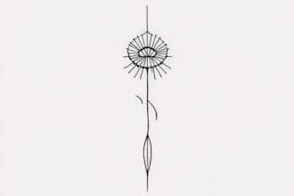 create minimalist line art tattoo with my style