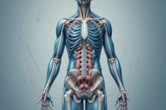 paint realistic professional medical anatomy illustration