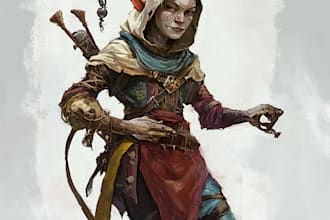 design professional dnd characters and fantasy artwork
