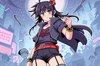 draw fan art character and comic in manga style