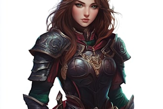 make a dnd character art, game art illustration for you