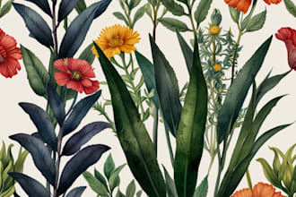 create a botanical watercolor illustration