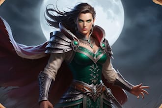 draw a fantasy character for dnd or similar