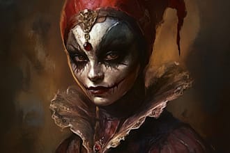 do fantasy or dark creepy horror art illustration