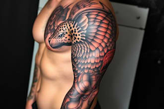create a tattoo design of tattoo sleeve