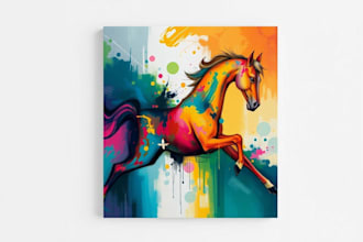 create printable digital oil painting abstract wall art