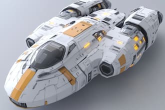 do spaceship, sci fi illustration and sci fi art