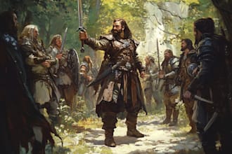 make a dnd party game art and fantasy character illustration