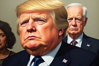 create a political or satirical cartoon
