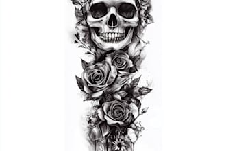 make a custom tattoo sleeve art as you want