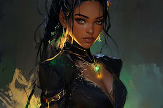 make the character art of fantasy and dnd  character art