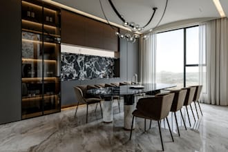 create 3d realistic villa interior and exterior,dining room,360 panorama render