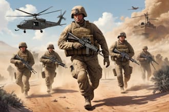 draw military themed illustrations