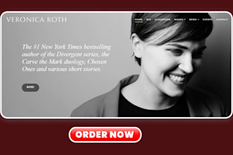 design a professional book author website, writer portfolio and author branding