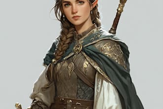 make a  dnd character art and dnd character art