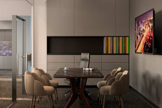 upgrade corporate office space,meeting room, furniture floor layout,3d sketchup